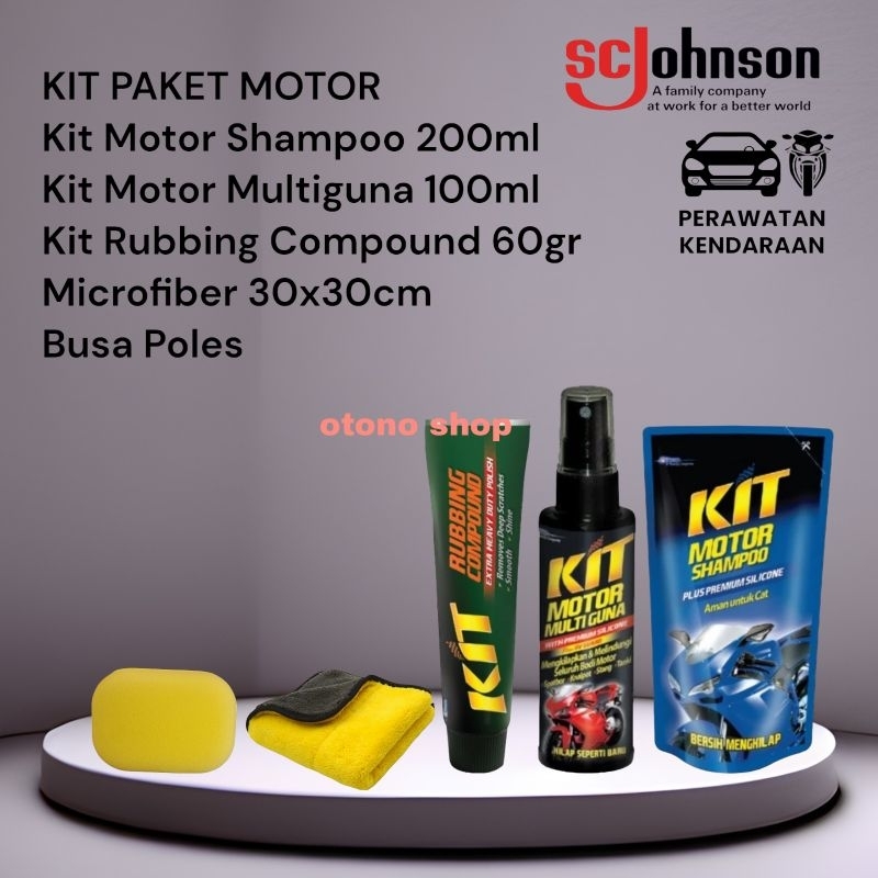 Kit Shampoo Motor,Paket Hemat,Kit Motor Shampoo,Kit Motor Multiguna,Kit Rubbing,Microfiber,Busa Pole