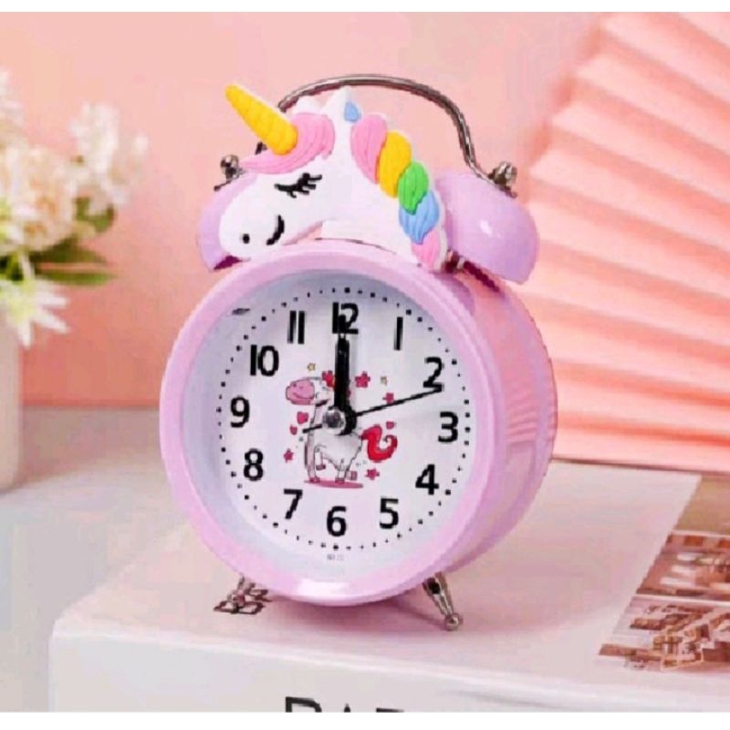Jam Weker Karakter Anak Unicorn Hello Kitty Doraemon Alram Kirng Nyaring