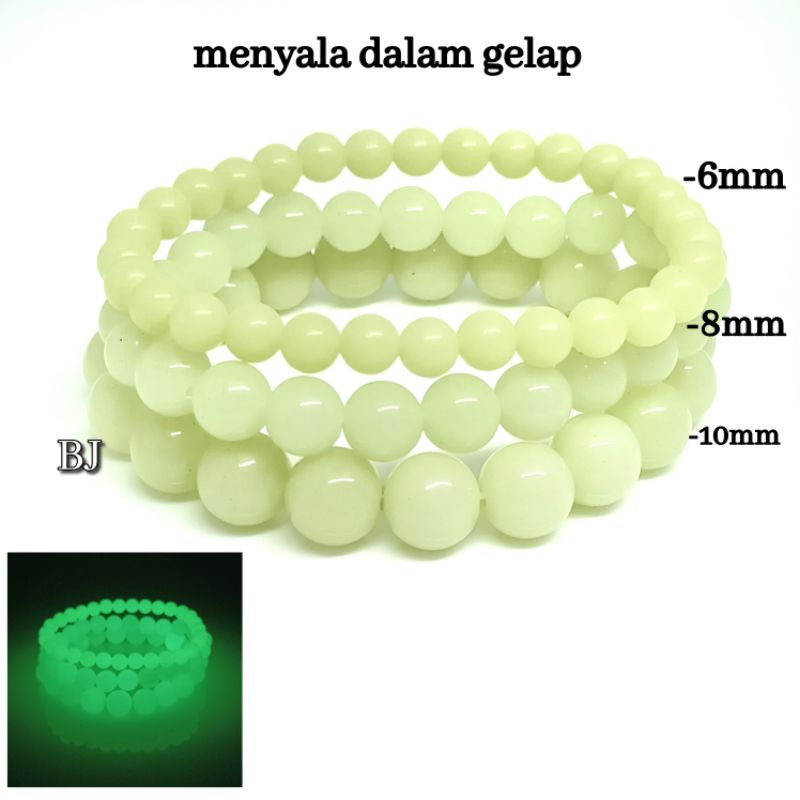 GELANG PRIA WANITA BATU FOSPOR MENYALA DALAM GELAP