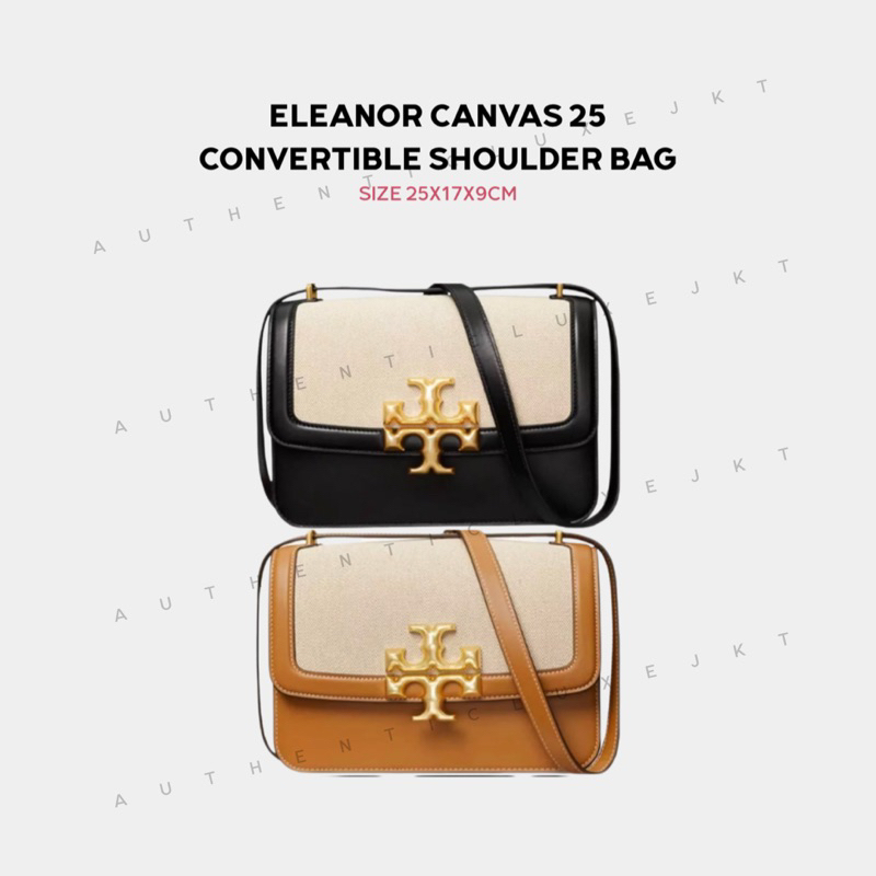 [READY] TB ELEANOR CANVAS MEDIUM CONVERTIBLE SHOULDER BAG