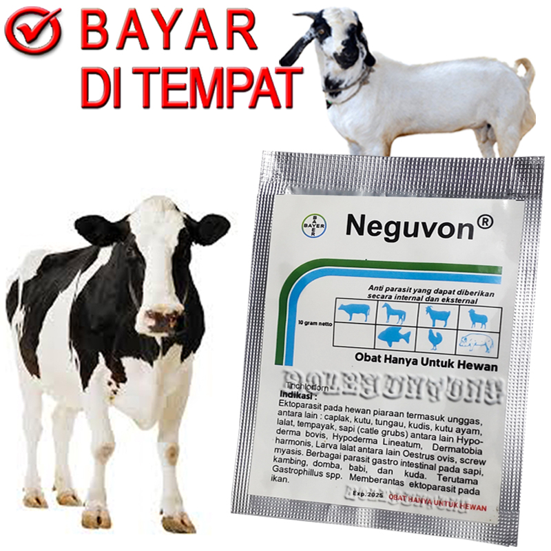 NEGUVON SERBUK OBAT KUTU SAPI KAMBING PEMBASMI PARASIT CAPLAX TUNGAU