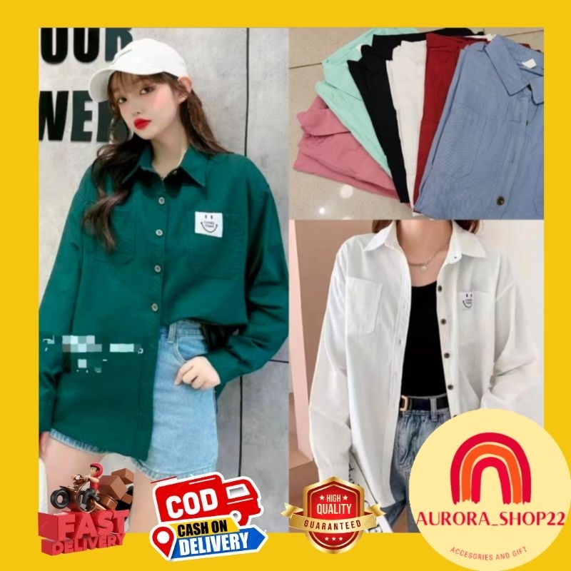 [COD] KEMEJA BASIC BAHAN SOFT JEANS DENIM IMPORT PREMIUM KEMEJA POLOS TSHIRT WANITA KEMEJA BLOUSE WANITA CASUAL GAYA KOREA