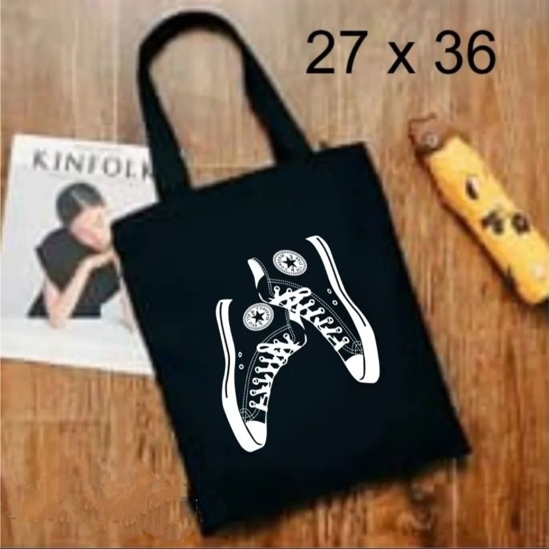 Totebag Korean Style Resleting Ukuran 27x36 cm