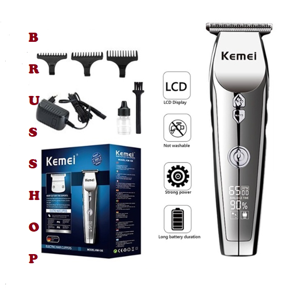 BRUSSHOP-ELECTRIC HAIR CLIPPER KEMEI KM-126 DESIGN TERBARU
