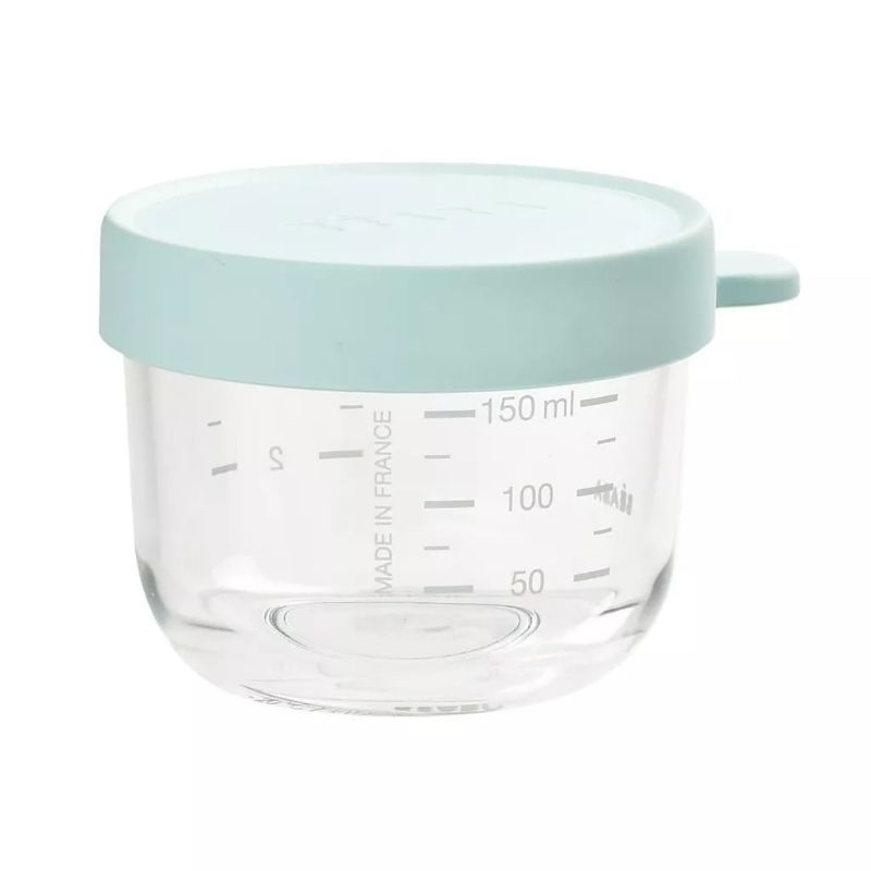 Beaba Conserv Jar Glass 150ml Light Blue