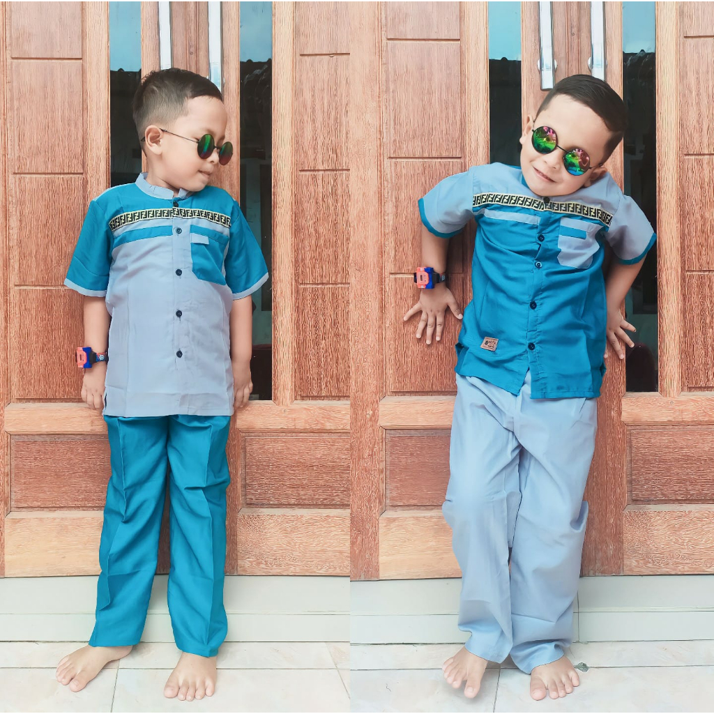 Baju koko anak stelan laki-laki  Katun Original Toyobo Koko muslim anak