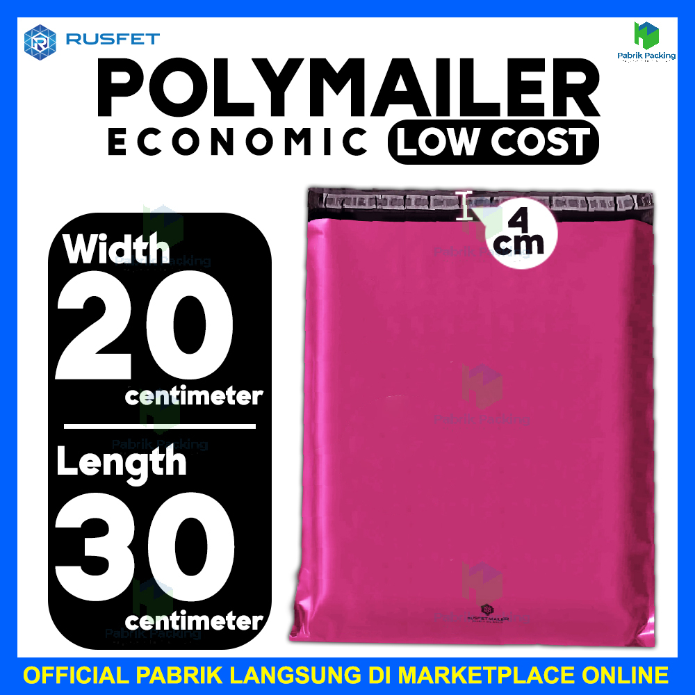 

Amplop plastik packing kado polymailer warna pink pack low cost 20x30
