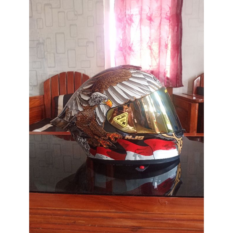 helm njs zx-1 garuda size L paket ganteng