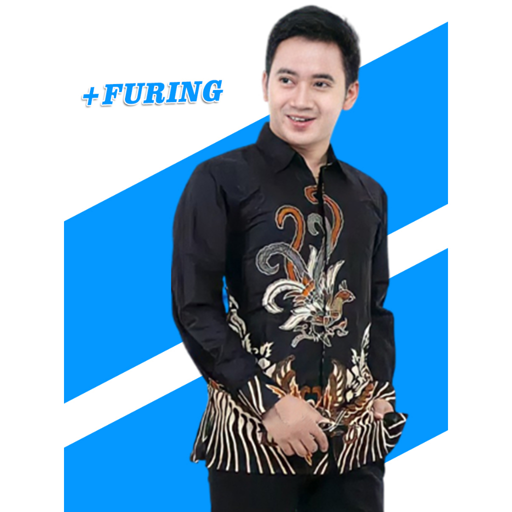 Batik Nadhif - [ FURING ] Kemeja Batik Pria Lengan Panjang Motif AYAM Size M L XL XXL 3XL 4XL 5XL 6XL 7XL 8XL 9XL 10XL