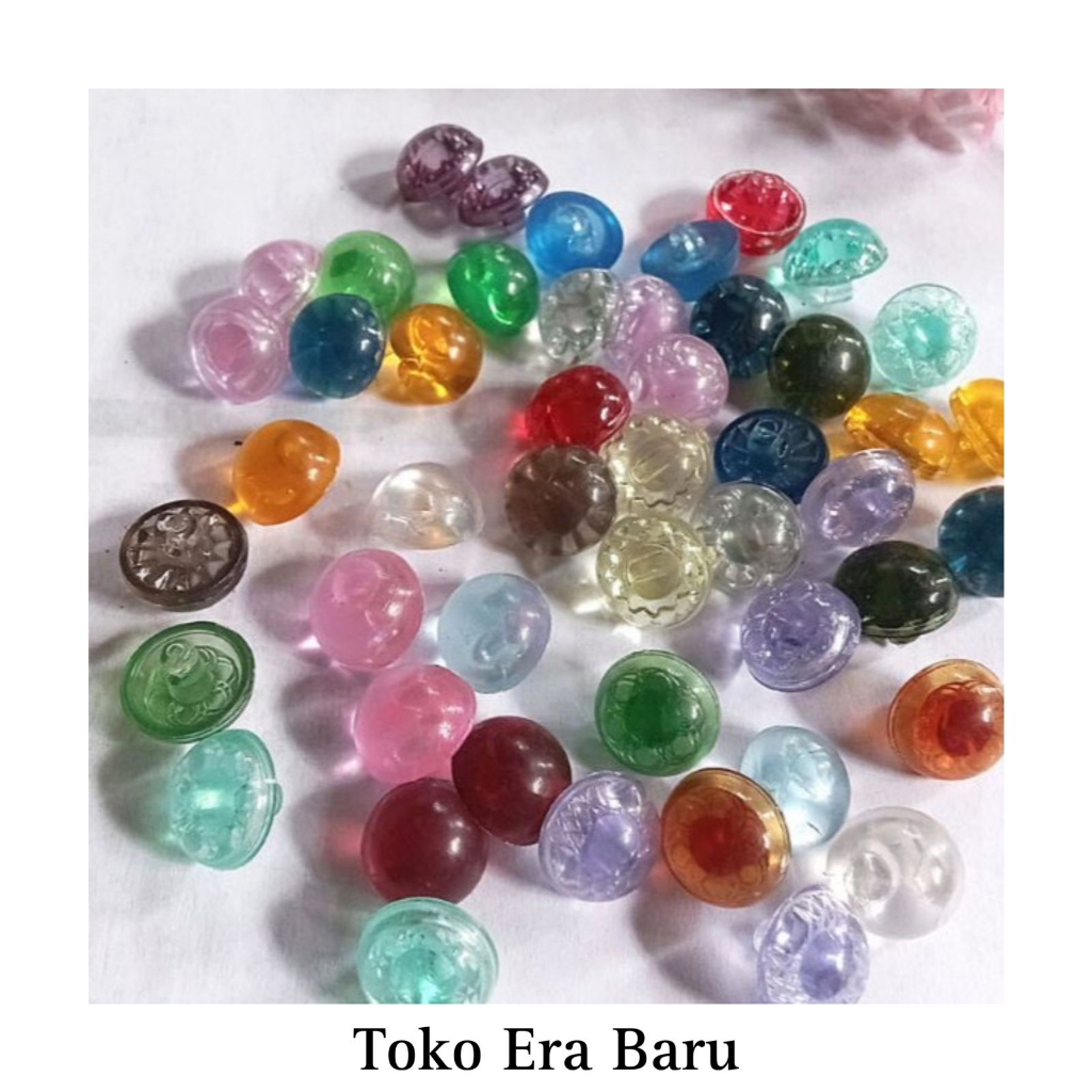 KANCING JAMUR KRISTAL (12mm) UKURAN 20L- isi 100pcs