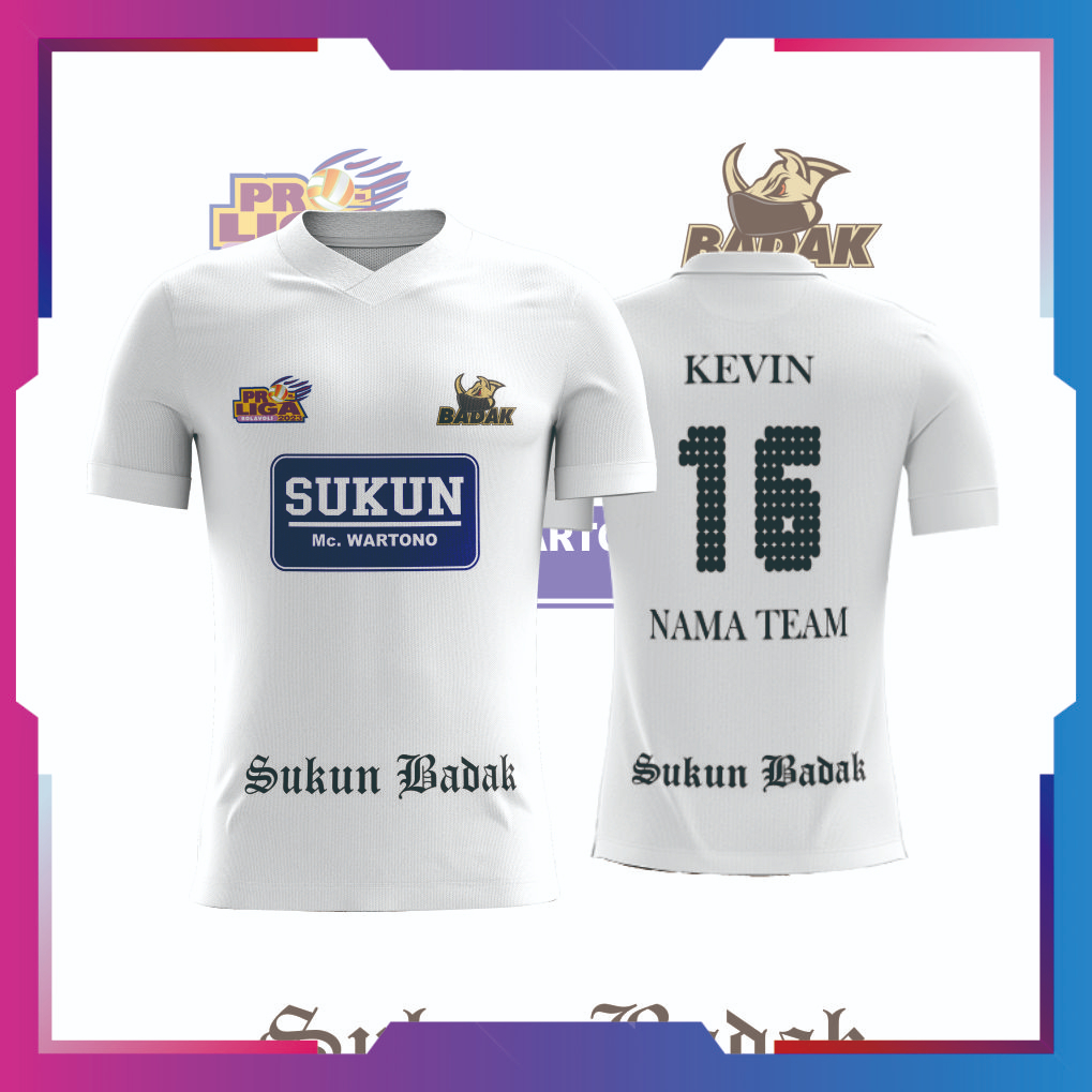 JERSEY PROLIGA Kudus Sukun Badak CUSTOM (FREE DESAIN) VOLLY, FUTSAL, BASKET, PANAHAN, ESPORT, FULL P