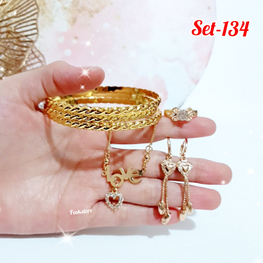 SET PERHIASAN GELANG KERONCONG DEWASA FASHION WANITA/SET-134