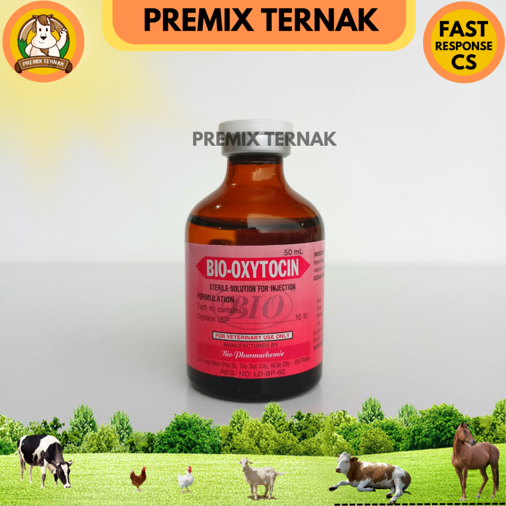 BIO OXY-TOCIN 50ml - Hormon perangsang kontraksi uterus dan kelenjar susu - Like Intracin