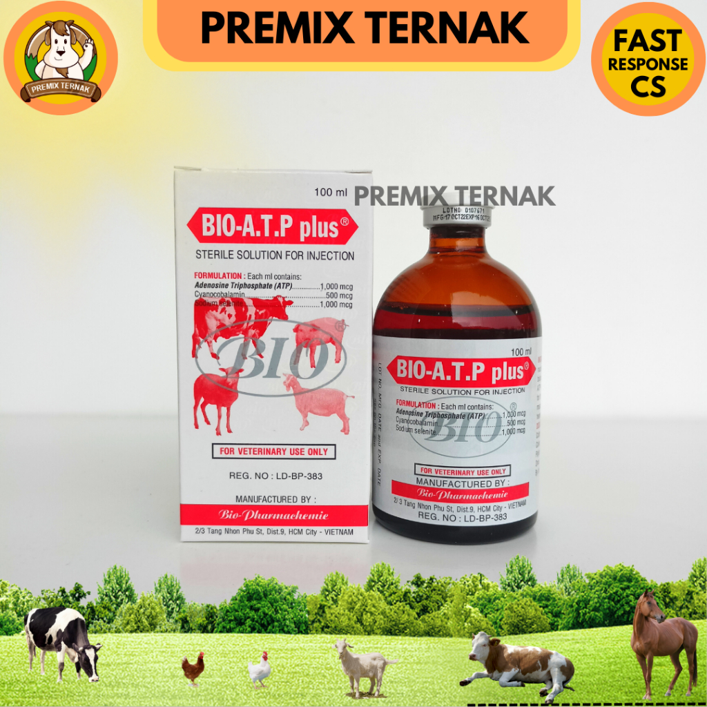 BIO ATP PLUS 100 ml - Penguat otot dan daya tahan tubuh stamina hewan - SEPERTI BIODIN BIO ENERGY