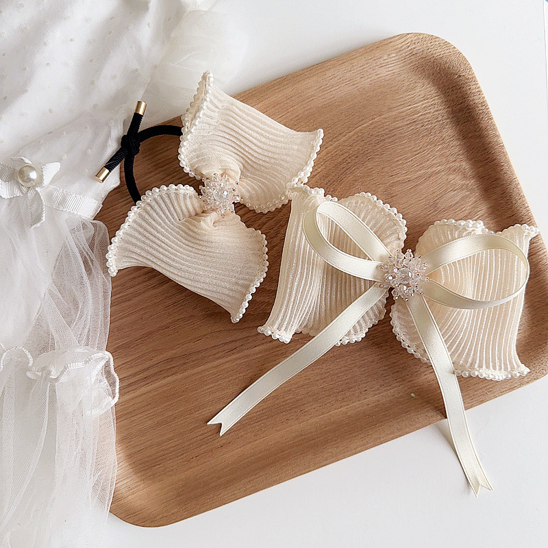 Caliloops Jepit Rambut Anak Perempuan Motif Pita Putih Korea Vior