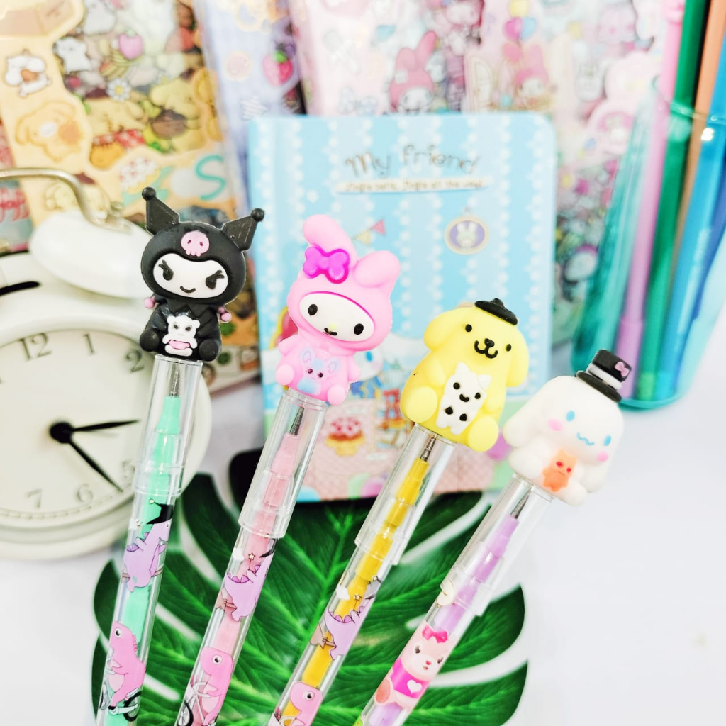 Pensil Susun SANRIO super Cute Lucu Ready kuromi Spesial Harga Murah / Pensil Bensia Karakter Sanrio Favorit Anak Best Quality Stationary Fancy Bisa COD dan Grosir