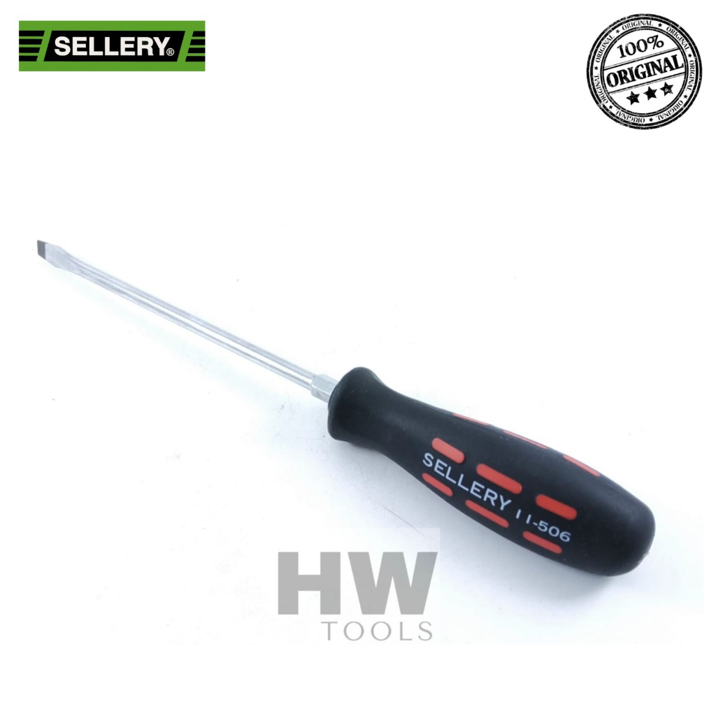 OBENG MINUS OBENG PLAT GAGANG KARET 6 INCH X 6MM (-) SELLERY 11-506