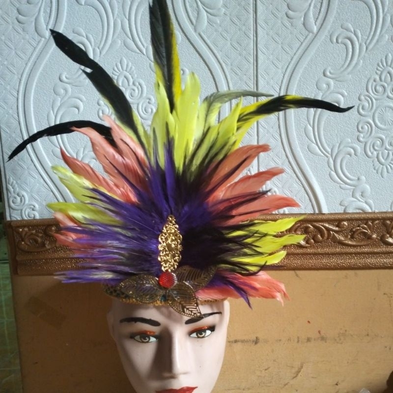 mahkota tari bulu headpiece