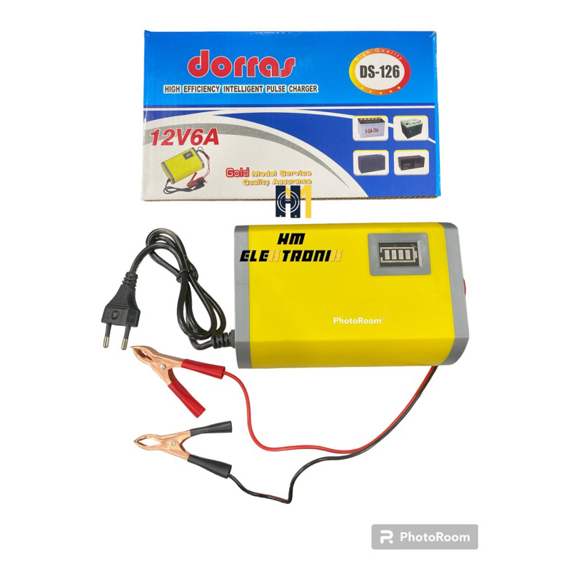 Charge Aki Dorras DS 126 12V 6A ces aki otomatis