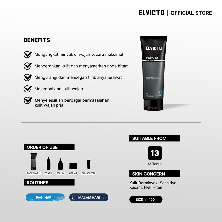 Elvicto Face Wash - All Variant (Satuan)