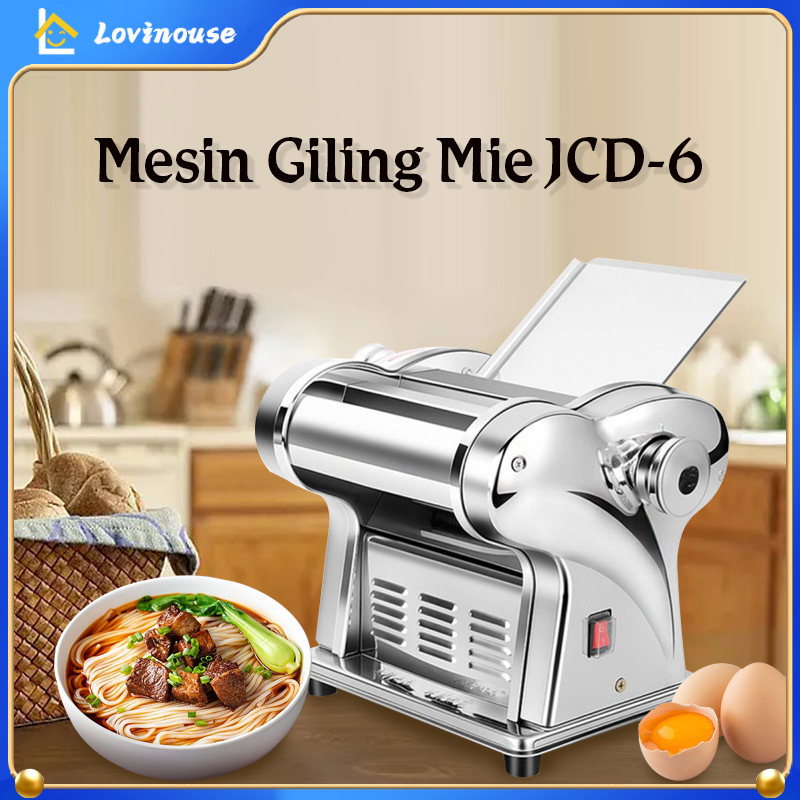 ⚡Ready⚡COD⚡Listrik Gilingan Noodle Maker Mie Mesin Giling Mie JCD-6 Full Stainless Pangsit Gilingan Mie Alat Penggiling Mie Pasta/Karipap/Kue