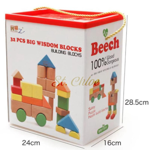 

Jual MAINAN ANAK WOOD BUILDING BLOCKS 32PCS / MAINAN KAYU BALOK Murah