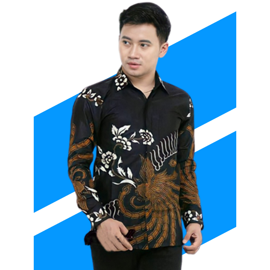 Batik Nadhif - Kemeja Batik Pria Lengan Panjang Motif SBY Size M L XL XXL 3XL 4XL 5XL 6XL 7XL 8XL 9XL 10XL