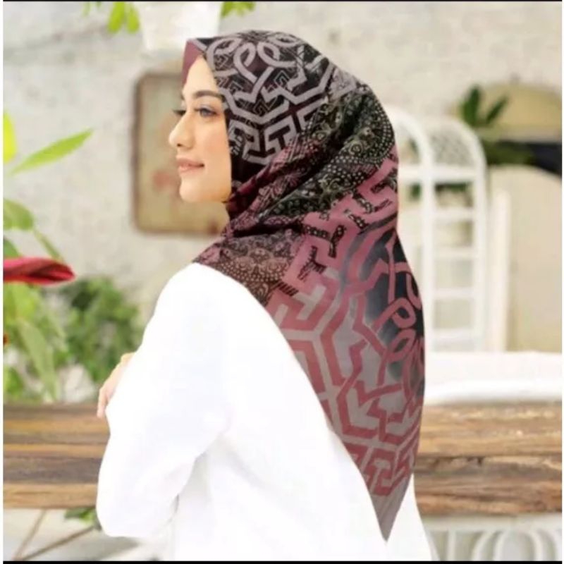 KERUDUNG SEGI EMPAT MLBUL motif best seller laser cut