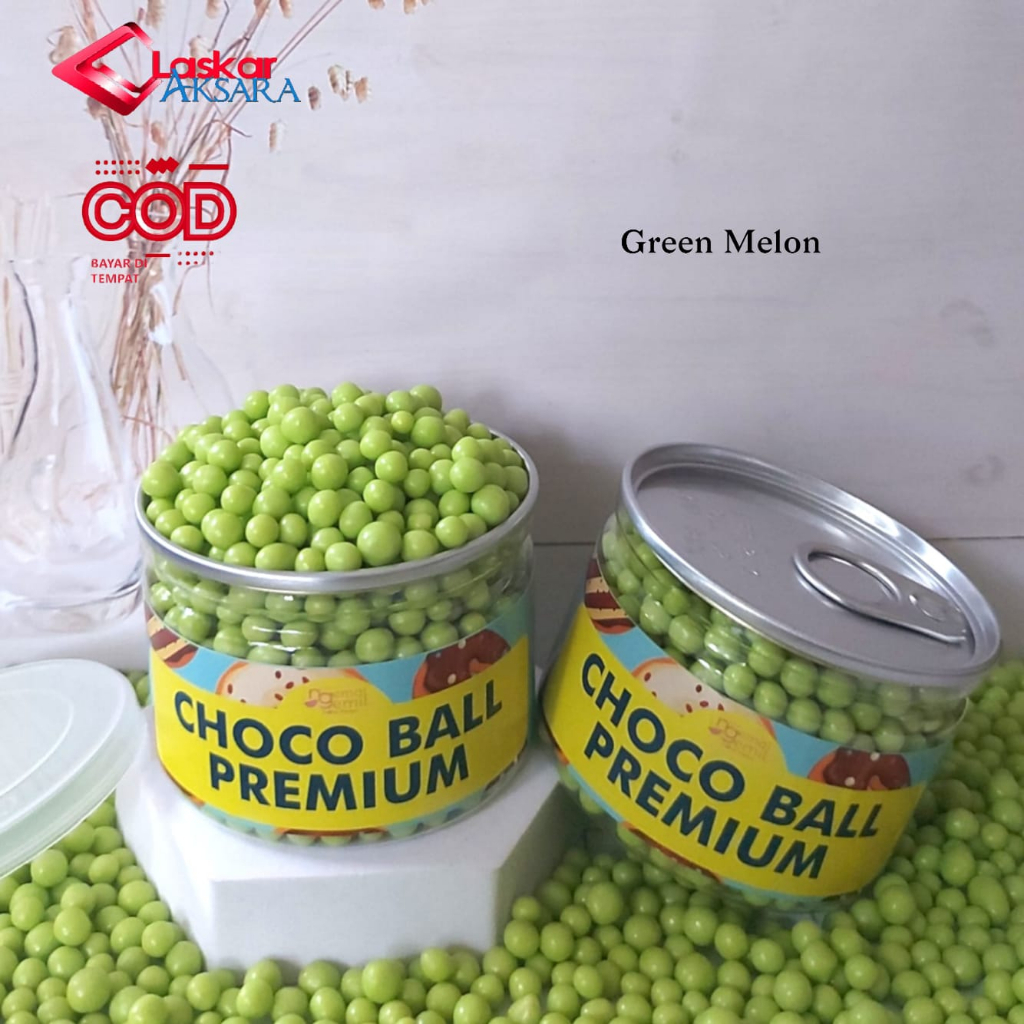 

Can - Chocoball Green Sprinkle Bola Rasa Buah Topping Kue Donut Bolu / Premium