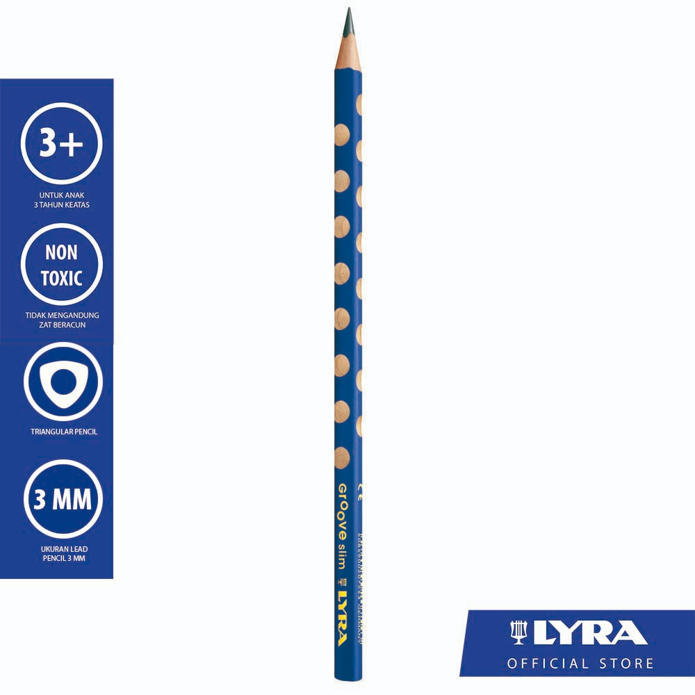 

Lyra Pensil Gambar / Pensil Tulis Groove Graphite HB - Ergonomis, Anti Selip, Nyaman Digunakan