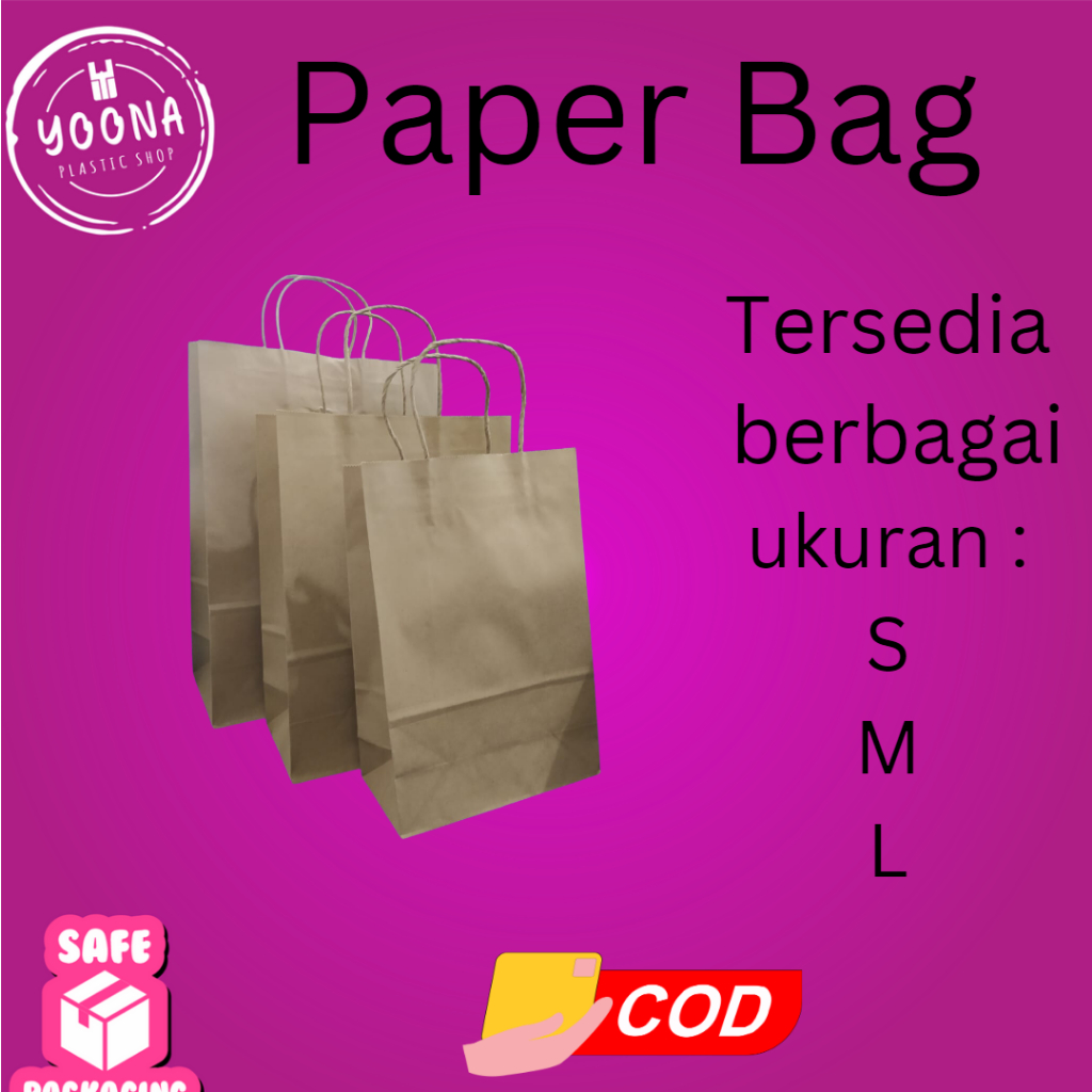 

Paper Bag Polos Tali Kertas | Paper Bag Polos Coklat | Paper Bag Kraft | Paper Bag Kado | Paper Bag Souvenir Packaging Olshop