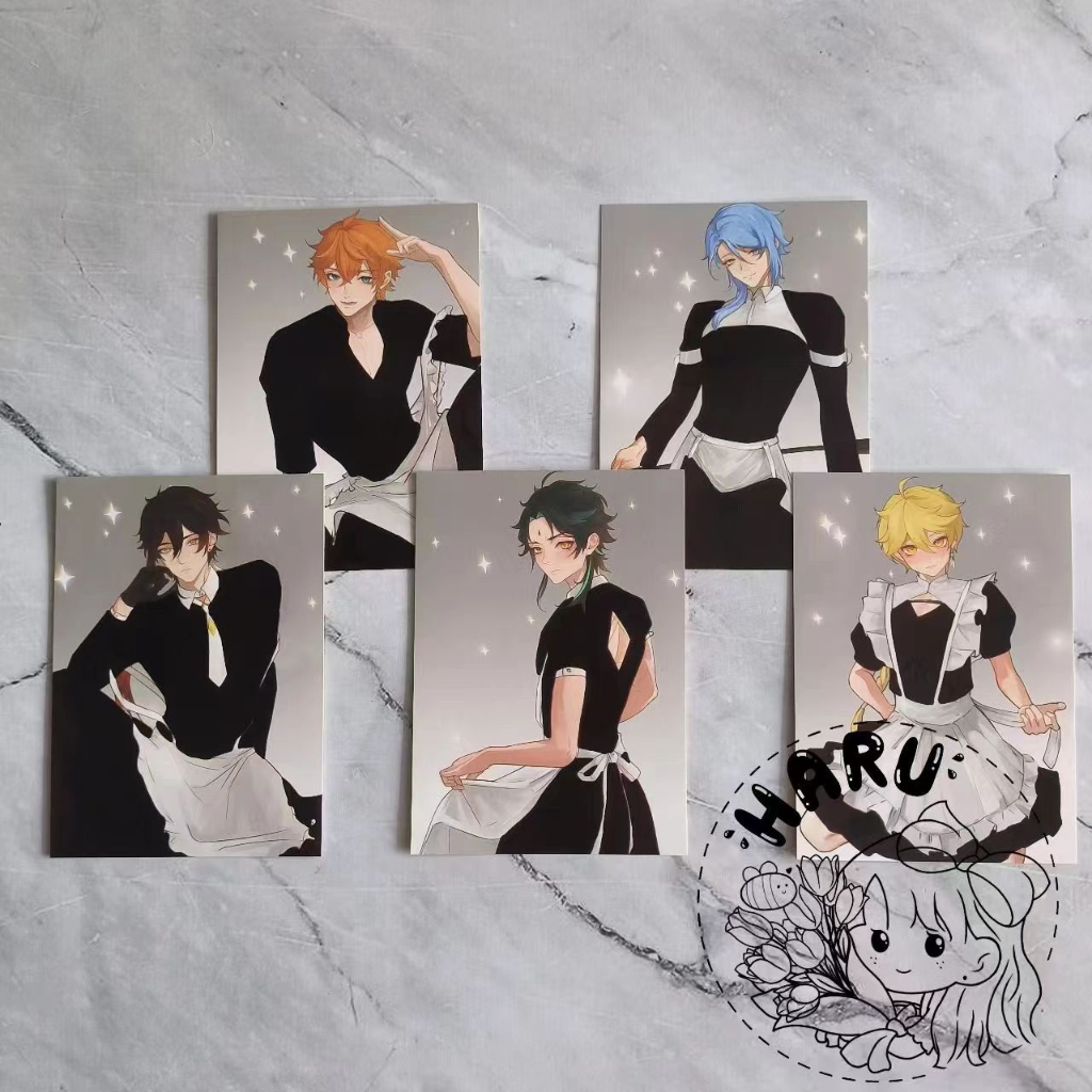 GENSHIN IMPACT THERMAL POSTCARD ZHONGLI XIAO CHILDE AETHER AYATO READY STOCK