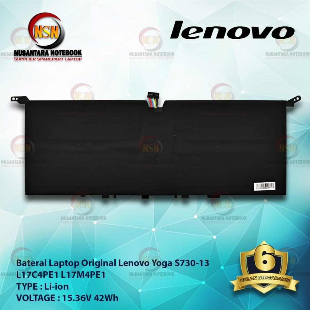 Baterai Original Laptop Lenovo Yoga S730-13 L17C4PE1 15.36V 42Wh