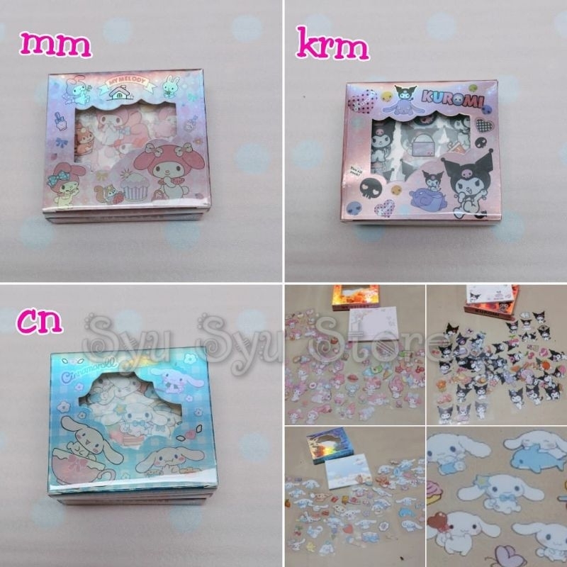 

Set Memo Sticker Stiker Kuromi My Melody Cinnamoroll