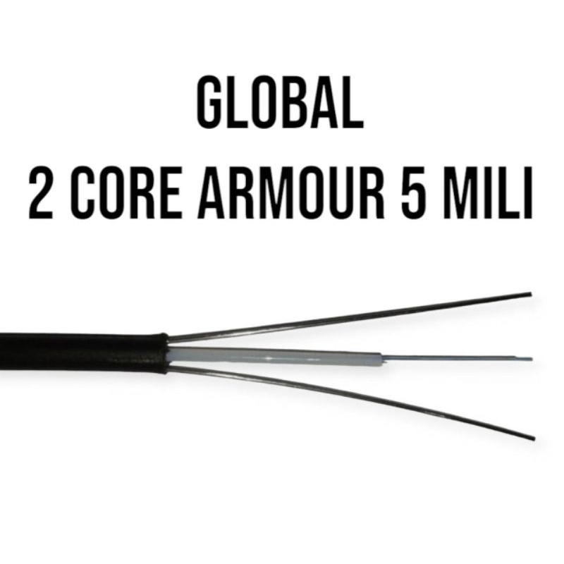 KABEL 2 CORE ARMOURE 5MILI 1KM