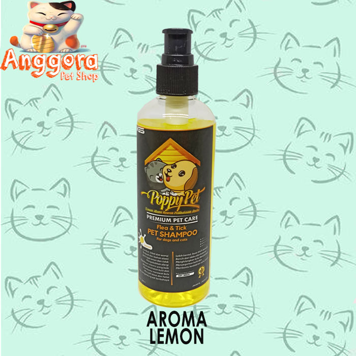 Shampoo Kucing &amp; Anjing POPPY PET Wangi Premium Pet care 250ml