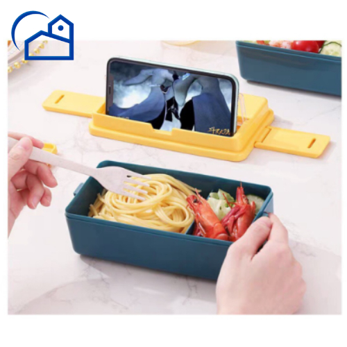 Lunch Box 2 Susun Tempat Makan Susun 2 Sekat Free Sendok Garpu Lunch Box Bento 2 Susun