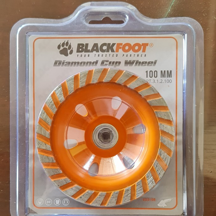 BLACKFOOT Diamond Cup Wheel 4 inch 10mm Cup Grinding Wheel 100 mm Diamond Cup Wheel Turbo 4&quot; Inch