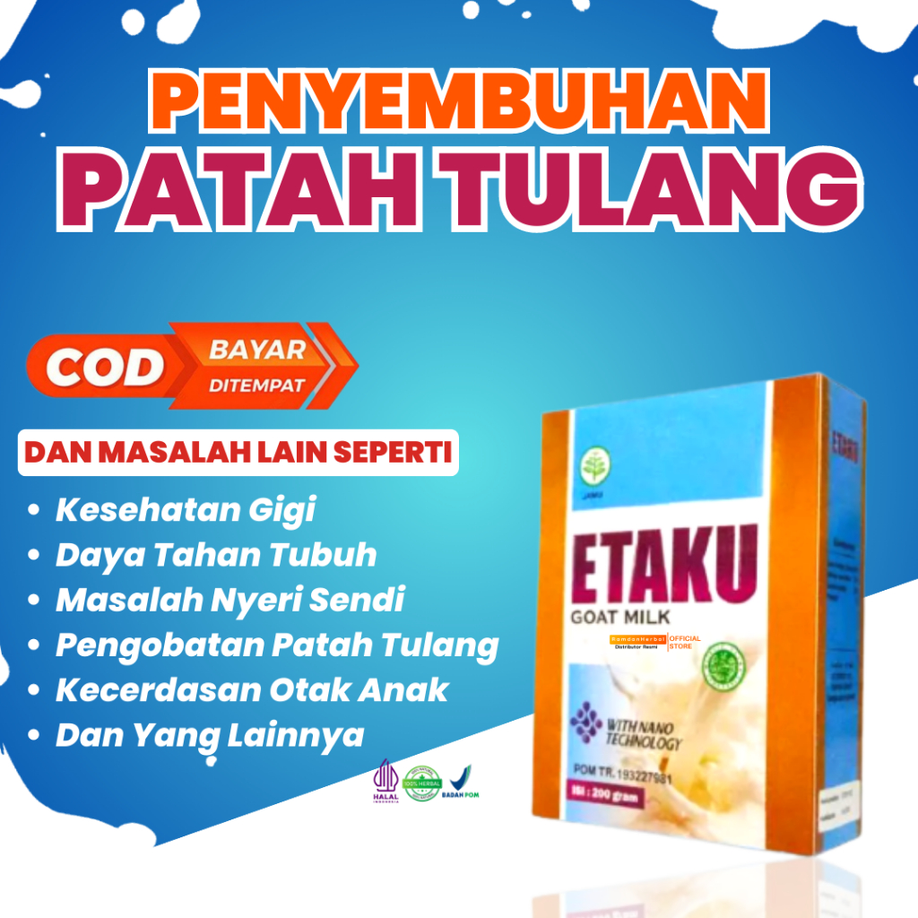 

Susu Tulang Patah Pemulihan Pengobatan Patah Tulang Bertestimoni Etaku Susu Kambing Etawa Goat Milk 200gr