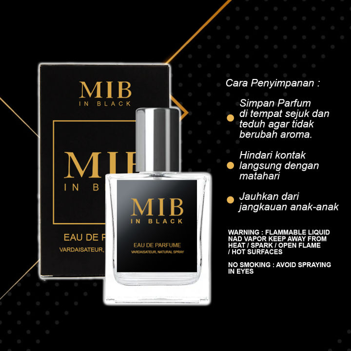 Hope Store - Minyak Wangi Pria MIB IN BLACK Unisex Import Tahan Lama