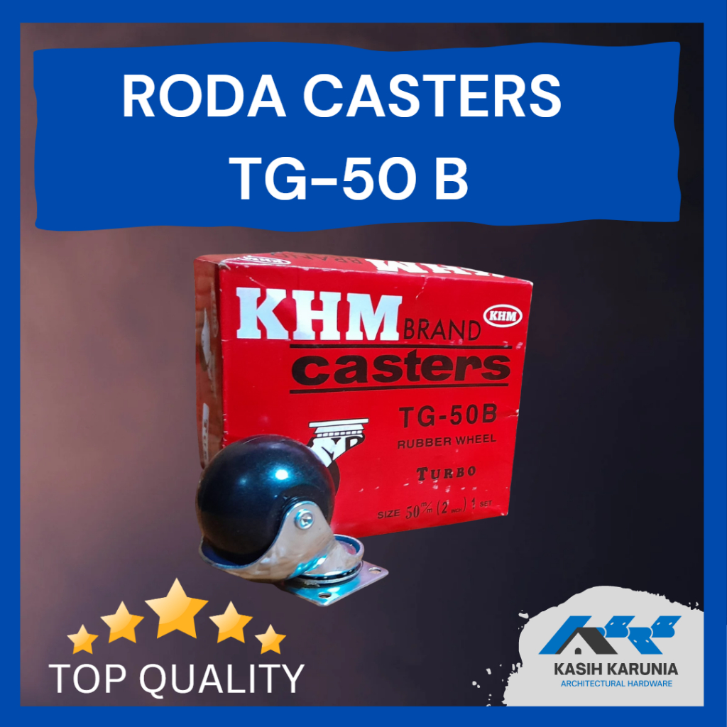 Roda Bulat Karet Roda Caster 2 inch TG-50 B KHM