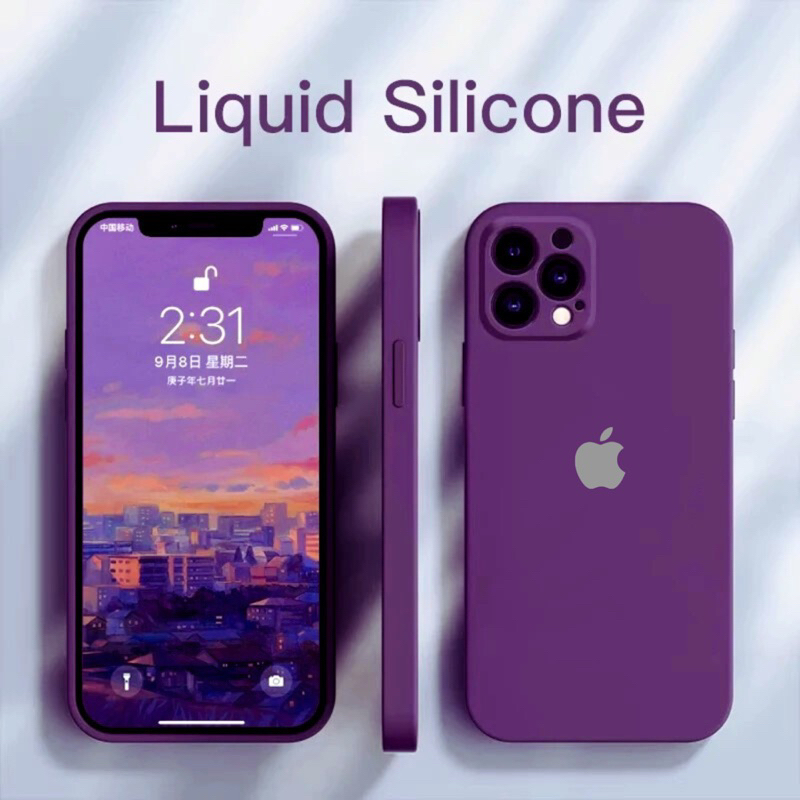 Silicone Softcase Deep Purple Special Color Like New Series For iPhone 11 12 13 14 Plus Pro Max