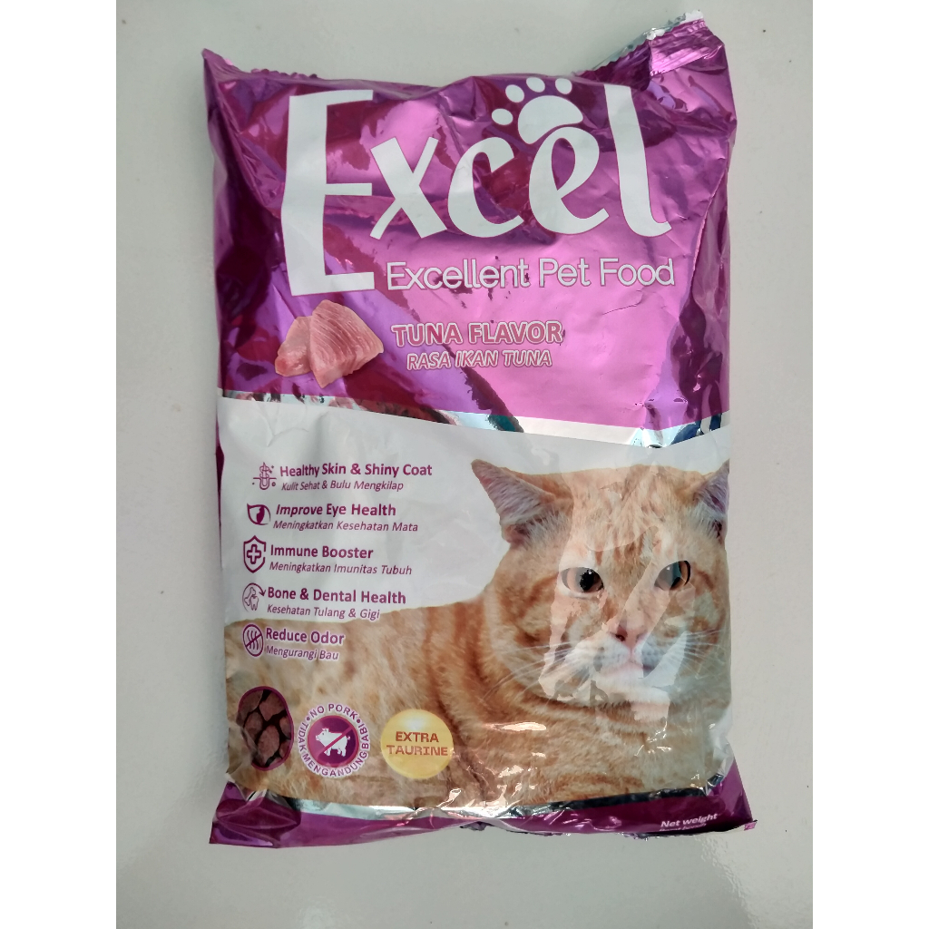 Makanan Kucing Excel Ikan Tuna & Chicken (Ayam) - Pakan Kucing Excel - Dry Food Excel