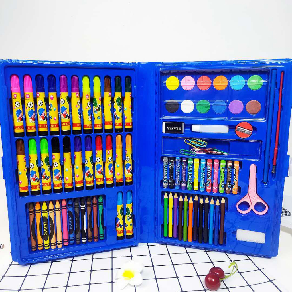 Crayon Set 86 pcs / Krayon Set / Art Set / Perlengkapan Menggambar STY03
