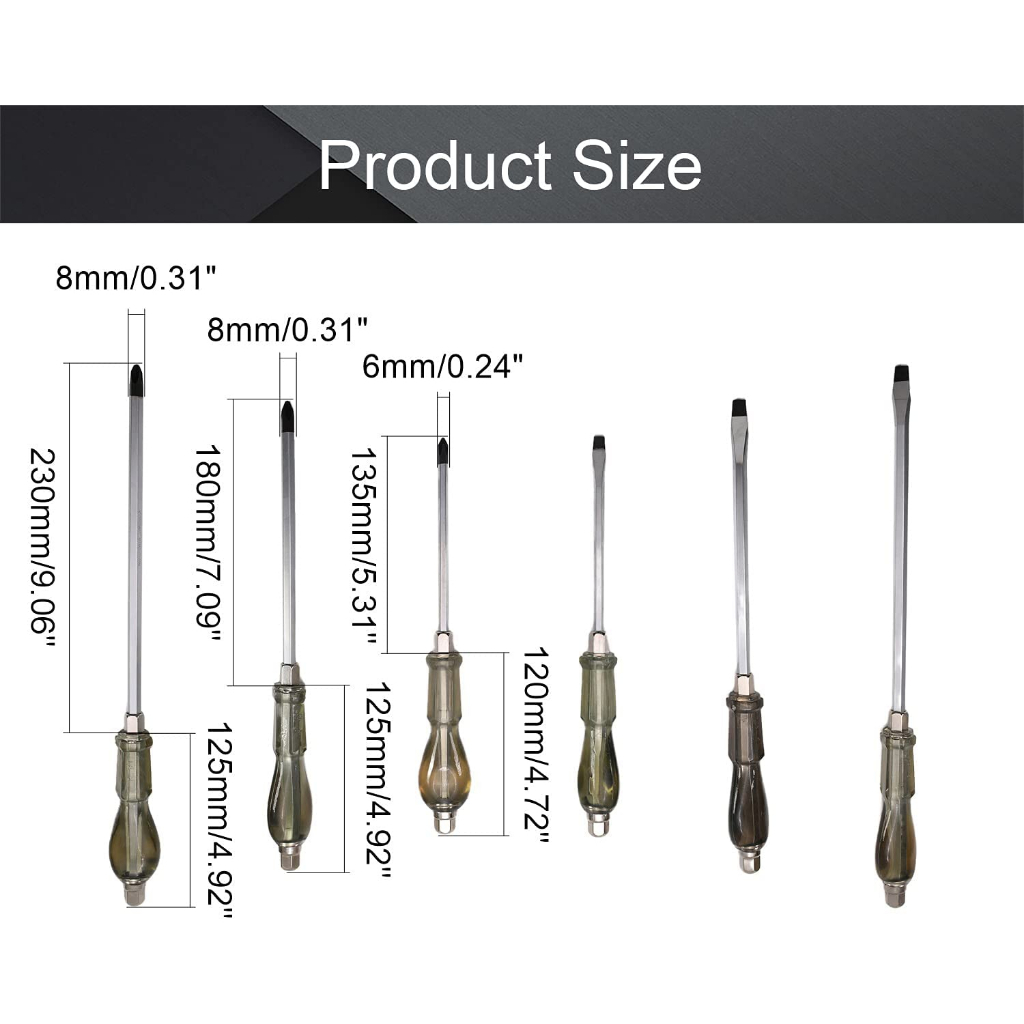 IMPACT SCREWDRIVER OBENG GAGANG KETOK 4  - 12 INCH + - MAGNETIC