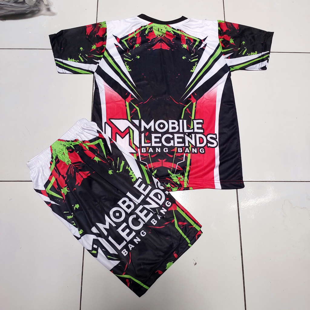 setelan baju mobile legend terbaru/baju anak frefire usia 2-12 th