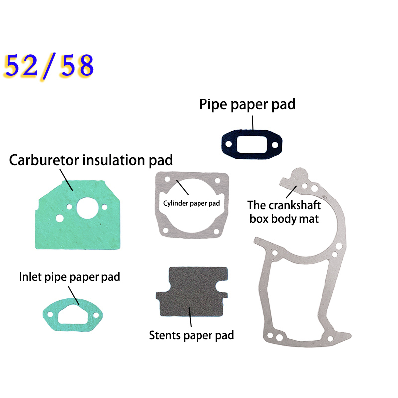 Gergaji Set Lengkap Gasket/Chainsaw Full Set Gaskets 5200-5800/Kit Gasket Gergaji