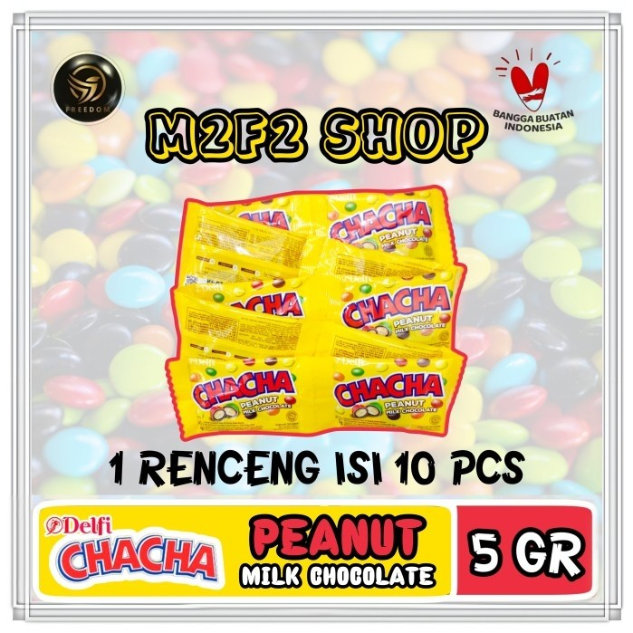 

ChaCha Delfi Peanut Milk Chocolate Sachet | Kacang - 5 gr (Kemasan 1 Renceng)