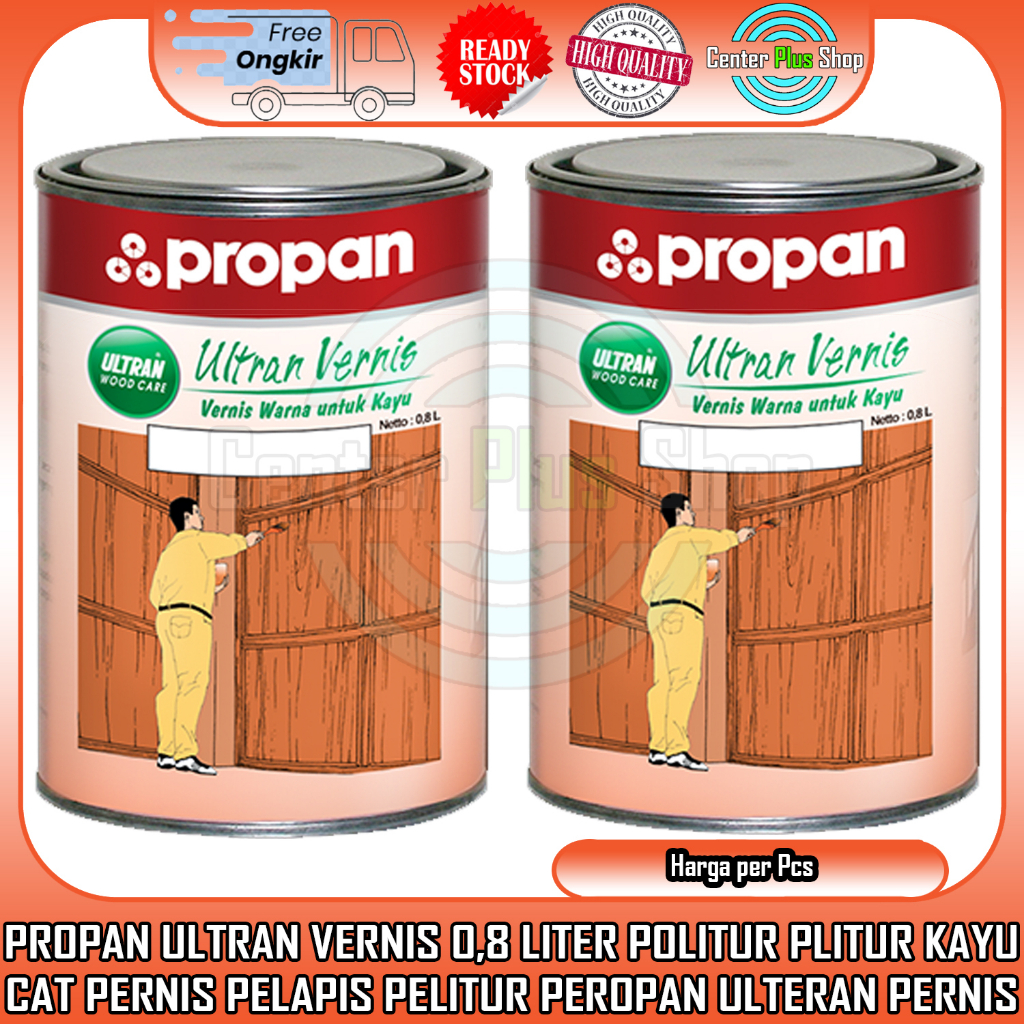 Propan Ultran Vernis 0,8 L Politur Plitur Pelitur Cat Kayu Cet Pelapis Plapis 0.8 Liter Pernis Perop