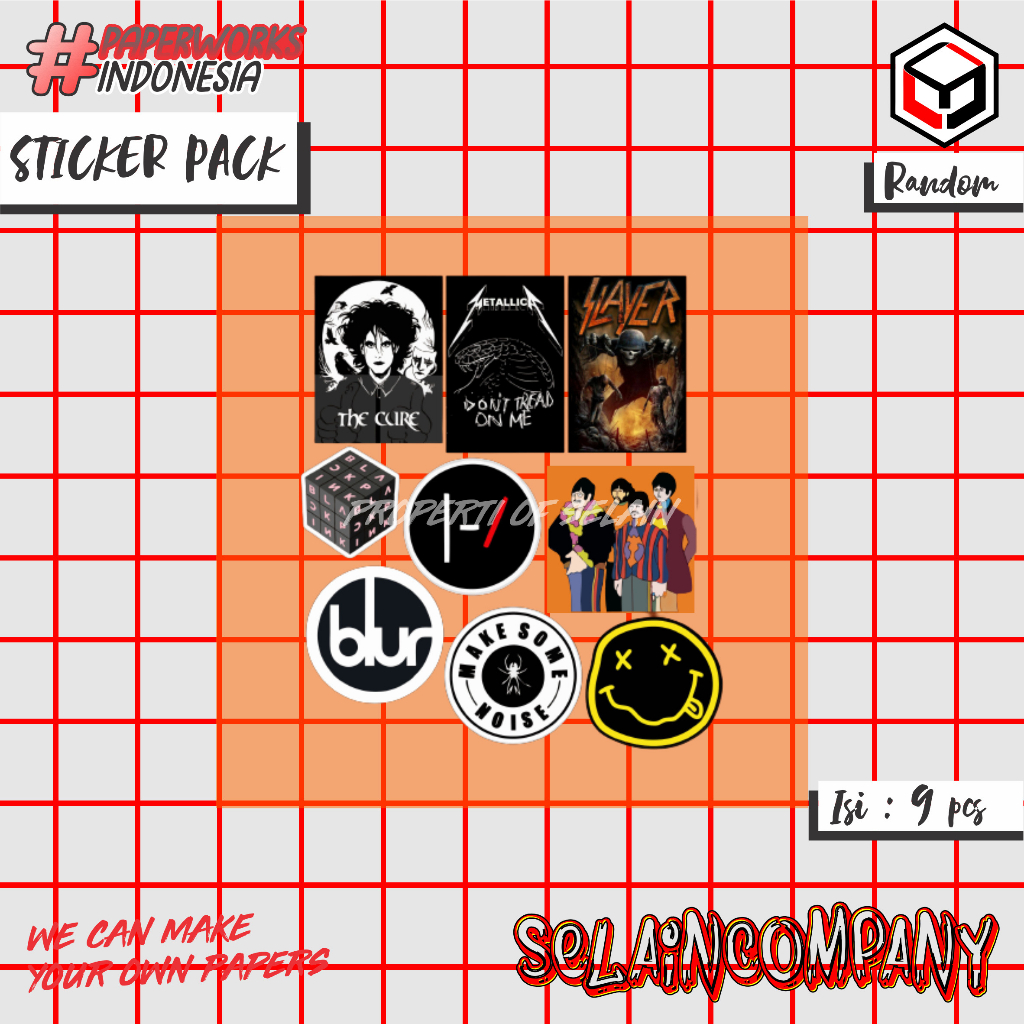 

STICKER PACK SELAIN.CO motif musik band RANDOM BATCH 5